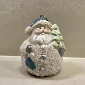 Blue Hat Snowman Ornament
